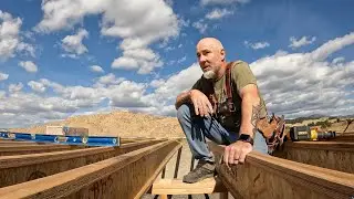 FINISHING the FLOOR JOISTS on our OFF GRID DREAM HOME BUILD