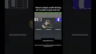 Teaching self-driving car to park in just one try 🚗🚕 #pythonshot #park #ai #ml #shorts #short #real