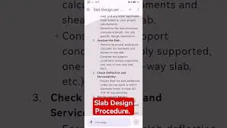Slab Design General Procedure