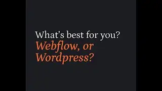 Webflow or Wordpress? | What should you choose?