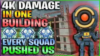 Winning With 4K Damage WITHOUT Leaving ONE BUILDING (Apex Legends Season 11, Pathfinder, Arena Pred)