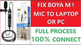 How to connect Boya M1 microphone to Laptop/PC 2024 
