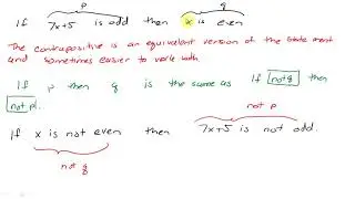 An Example of a proof by Contrapositive