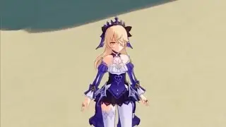Fischl Skin in Game 360° view Genshin Impact