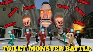 TOILET MONSTER BATTLE GAMEPLAY WALKTHROUGH  |  SKIBIDI TOILET MONSTER RUN