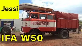 IFA W50 fire engine, old GDR truck as a fire engine