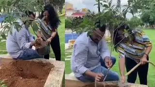 Producer Bandla Ganesh accepting Green India Challenge | #BandlaGaneshPlantingTree | leaf media