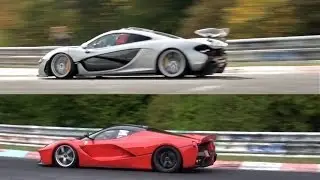 McLaren P1 Vs. Ferrari LaFerrari at The Nurburgring!- 1080p HD