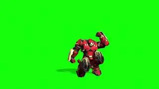Iron Man Hulkbuster Attacked From Behind - Green Screen