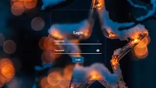 Glassmorphism Login Form using only HTML & CSS