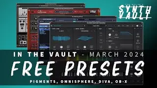 More free presets added to the Synth Vault! (FREE Presets for Omnisphere, Pigments, Diva, OB-X)