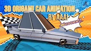 3D Origami Car | CGI | 3D MoGraph Animation | Cinema 4D | Blender 3D | Octane | Art Attack Animation