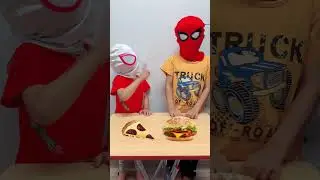 Pizza Hamburger 🍕🍔 Food #spiderman #short #shorts #ytshort