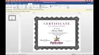Mail Merge Certificates