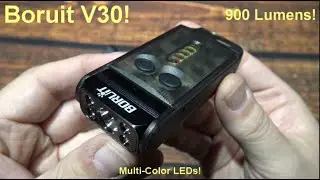 Boruit v30 Flashlight Kit Review! (900 Lumens, Multi-Color 3030 LEDs, Built In 120db Siren!)