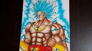 Drawing Broly Super Saiyan Blue