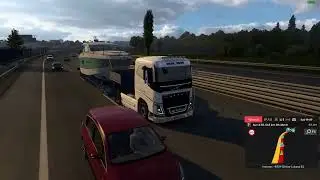 ETS 2 v1.50 Using Lane Keeping Support while Sleepy