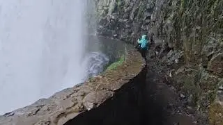 i did a 20 mile hike .. and walked behind three waterfalls.. silver falls state park OR