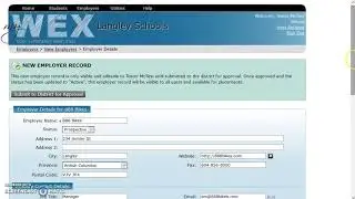 submitting a new employer and creating an activity on myWEX