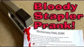 Bloody Stapler Prank!