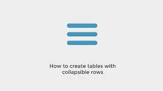 How to create tables with collapsible rows