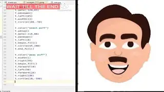 JETHALAL IN PYTHON 😂 | HOW TO CREATE JETHALAL IN TURTLE IN PYTHON | HUMAN FACE IN PYTHON | 