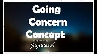 Going concern Concept
