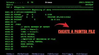 IBM AS400 | Create PRINTER FILE | 10 मिनट में प्रिंटर फाइल बनाना सीखो | #as400