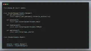 Model Manager in Django | Python
