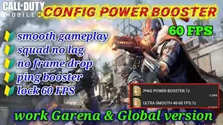 CONFIG POWER BOOSTER CODM || CONFIG FIX LAG CODM