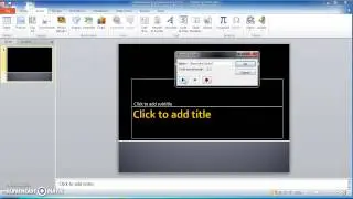 Adding Audio to PowerPoint 2010 in Windows 7