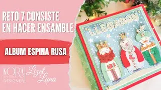 Tutorial scrapbook: Reto 7 Kora Proyects - ensamble final del álbum con espina rusa