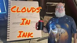 clouds in pen and ink