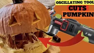 Carving Pumpkin with an OSCILLATING TOOL
