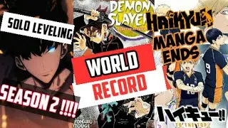 Demon slayer WORLD RECORD || Haikyu ends || Solo levelling season 2 || ANIME NEWS INDIA #6