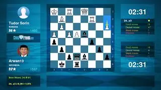 Chess Game Analysis: Tudor Sorin - Arwan13 : 0-1 (By ChessFriends.com)