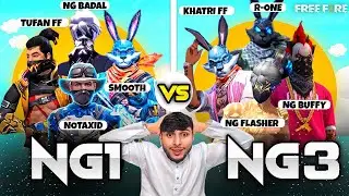 NG1 VS NG3😨| SMOOTH VS KHATRI💀| 4VS4 | 