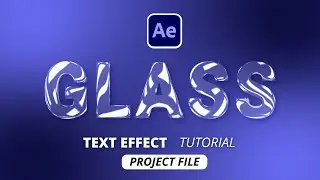 Glass Text Effect Tutorial Adobe After Effects 2024 ( no plugins ) project file