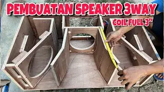 Merakit Speaker Mid High 3Way Coil Pake 3 inchi Semua