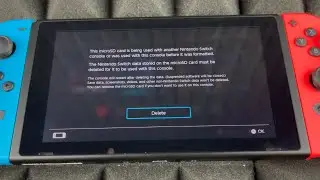 This microSD card is being used with another Nintendo Switch console or was used with this console..