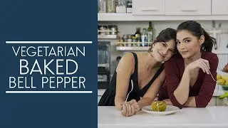 Bianca King cooks with Rhian Ramos | Cheesy Low-carb Vegetarian Baked Bell Pepper | Cheese Lovers!