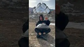 Играю на Ханге напротив нашего Храма звука на Алтае , как вам? 