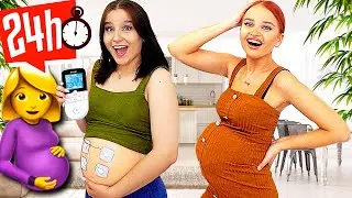 24 Stunden lang SCHWANGER sein ! ❤️👶🏻 (mit Wehensimulator) - Celina