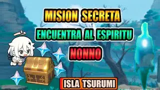 COMO ENCONTRAR AL ESPIRITU NONNO - TODAS SUS UBICACIONES/MISION SECRETA/GENSHIN IMPACT ISLA TSURUMI