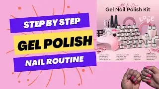 Step by step beginner friendly gel polish manicure short nails girly nails