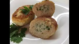 Котлеты с начинкой из плавленого сырка и зелени