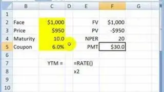 FRM: How to get yield to maturity (YTM) with Excel & TI BA II+