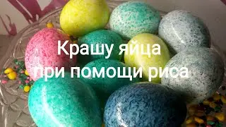 Как покрасить яйца при помощи риса