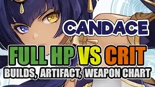 Candace HP vs Crit Build (C0-C6) DPS Calculation Artifact Sets & Weapon DPS chart - Genshin Impact