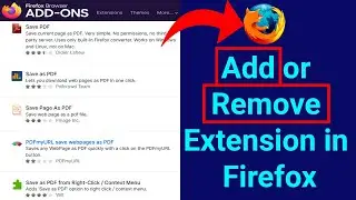 Firefox 👉 How to Add or Remove Extension in Firefox Browser || add-ons for firefox